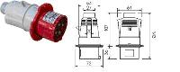 Разъем силовой - Силовая вилка 4х16A