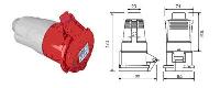 Разъем силовой - Силовой разъем 4х32A